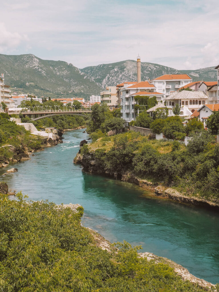 Photochromie Vintage De Mostar, Herzégovine - Café Luft - Circa 1901 - Format 17x22 Cm